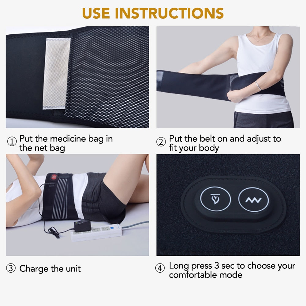 Electric Heating Belt for Back Pain Therapy