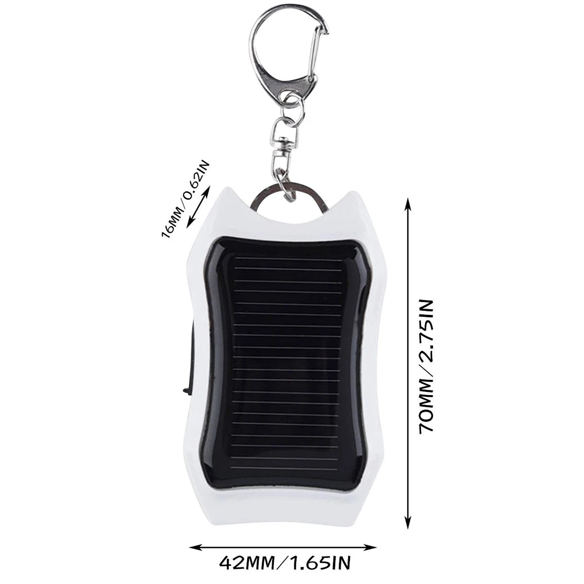 1200mAh Mini Solar Charger Keychain Solar Portable Battery Pack Fast Charging Player Tablet Cellphone Backup Power Bank Sistemle