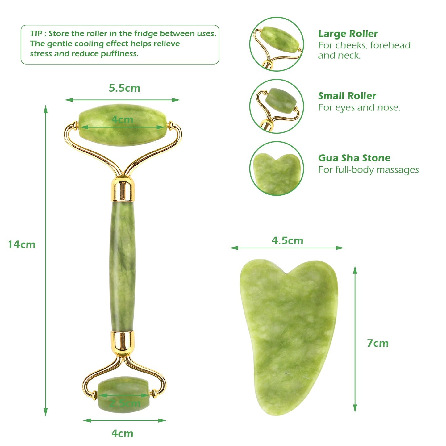 KINA™ Natural Jade Stone Gua Sha Massager