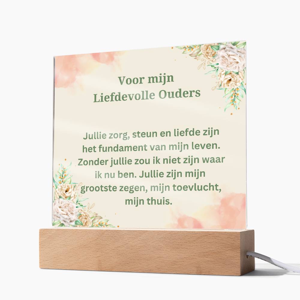 Voor mijn liefdevolle ouders