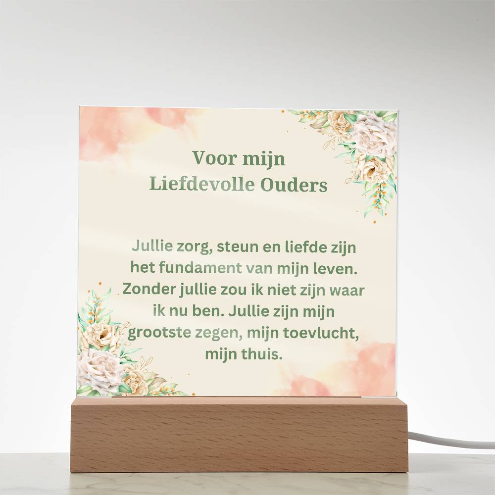 Voor mijn liefdevolle ouders