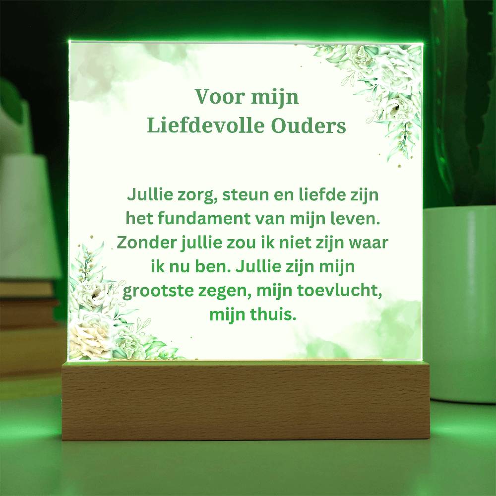 Voor mijn liefdevolle ouders