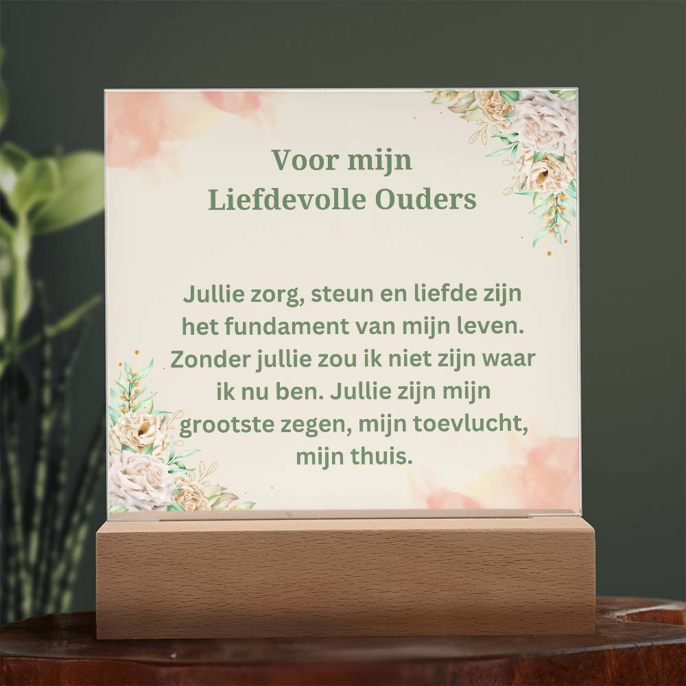 Voor mijn liefdevolle ouders