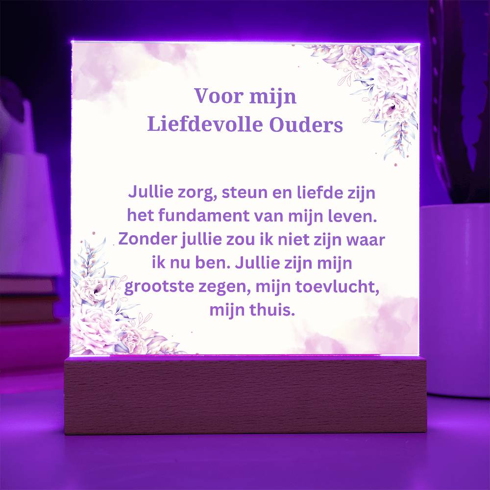 Voor mijn liefdevolle ouders