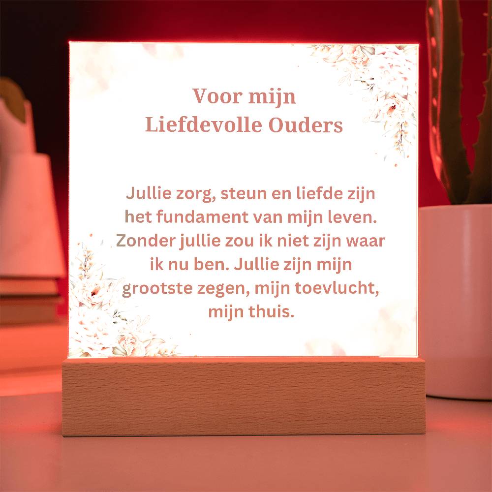 Voor mijn liefdevolle ouders