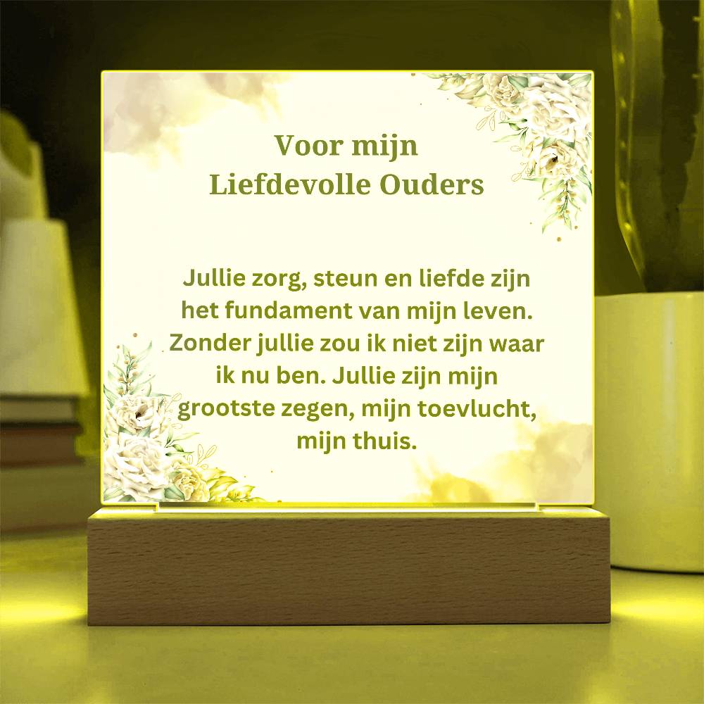 Voor mijn liefdevolle ouders