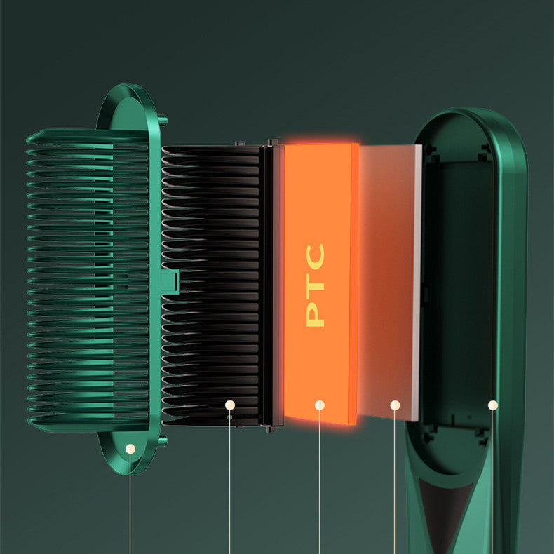 KINA™ Portable Hair and Beard Straightener Brush