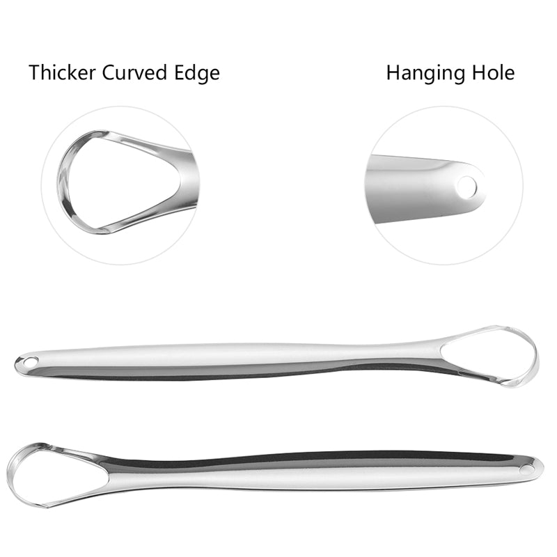 Stainless Steel Tongue Scraper Set