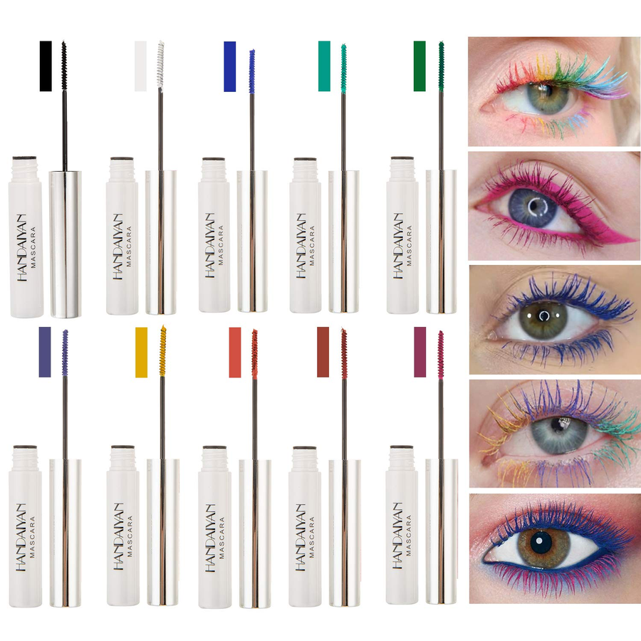 New 12 Colors Colorful Mascara