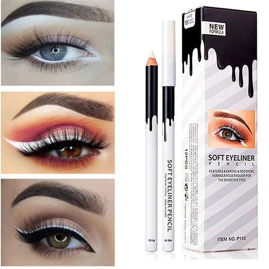 Eyeliner Pencil Makeup Women Long Lasting Waterproof Eye Liner White Eyeliner