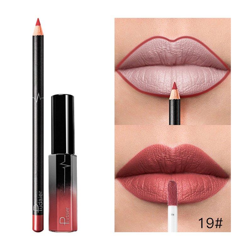 2 in 1 Lipstick Lipliner  Liquid Lipstick