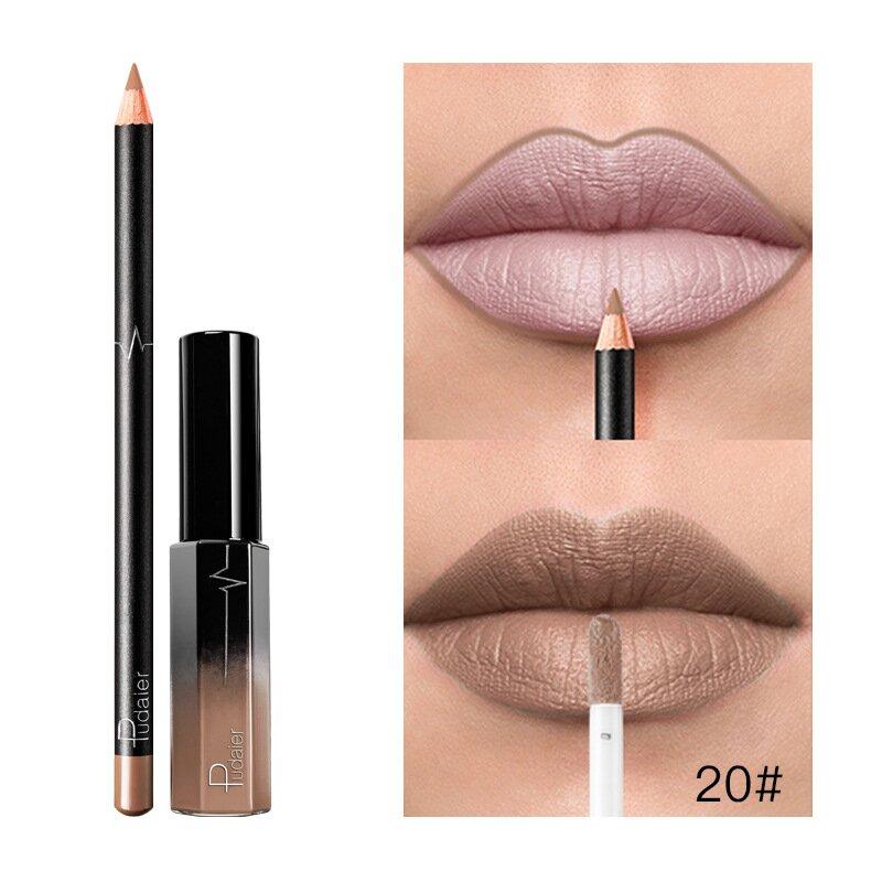 2 in 1 Lipstick Lipliner  Liquid Lipstick