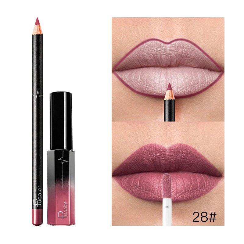 2 in 1 Lipstick Lipliner  Liquid Lipstick