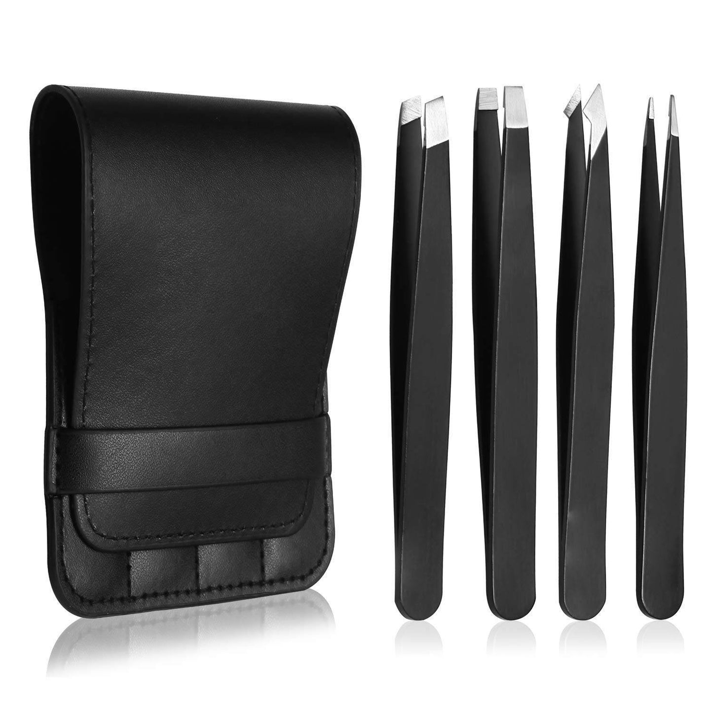 4-in-1 Professional Stainless Steel Tweezers for Eyebrows