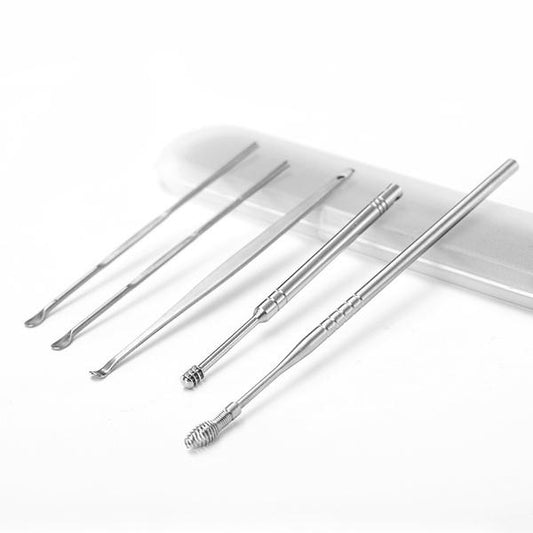 5-Piece: Stainless Steel Earpick Set