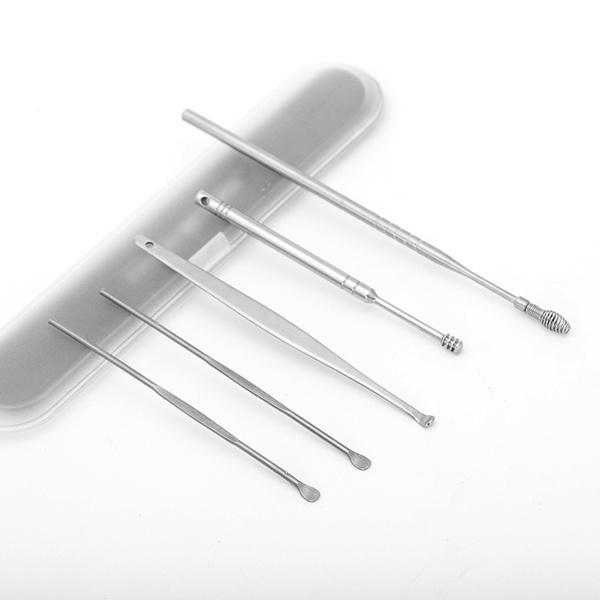 5-Piece: Stainless Steel Earpick Set