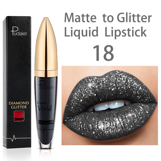 PU Long Lasting Waterproof Diamond Shimmer Metallic Lipcolor