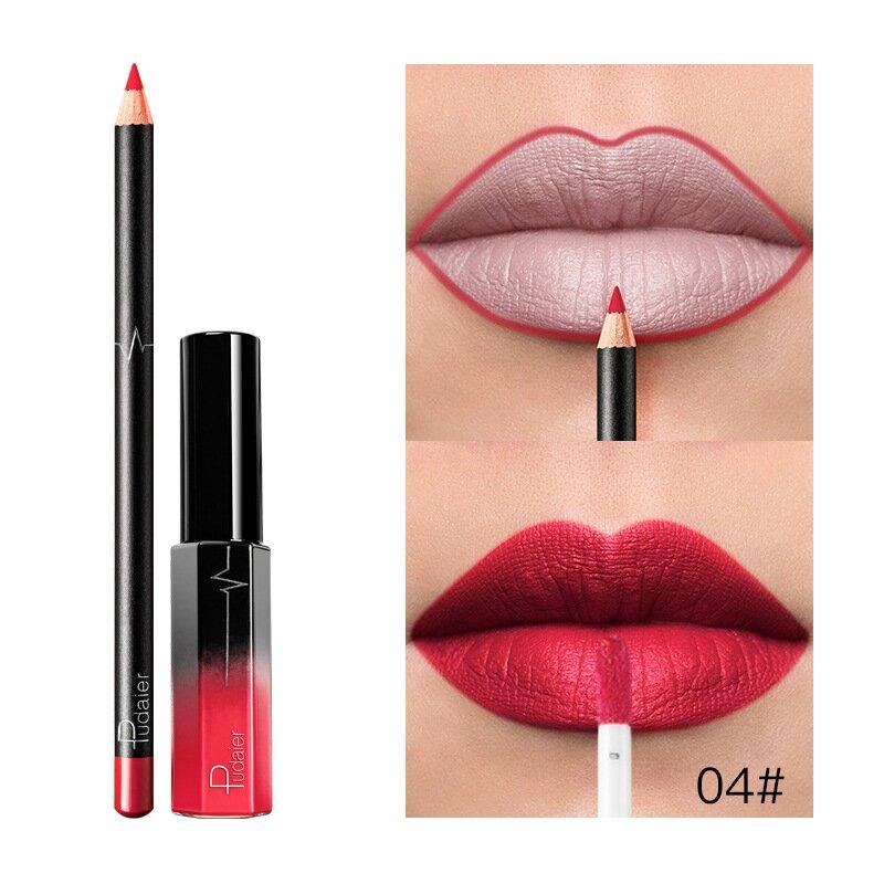 2 in 1 Lipstick Lipliner  Liquid Lipstick