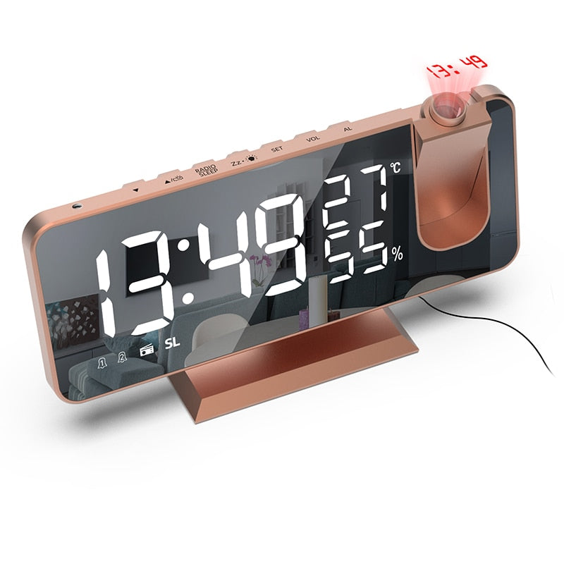 LED Digital Alarm Clock with Projector