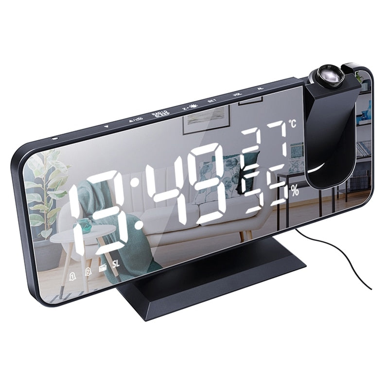 LED Digital Alarm Clock with Projector