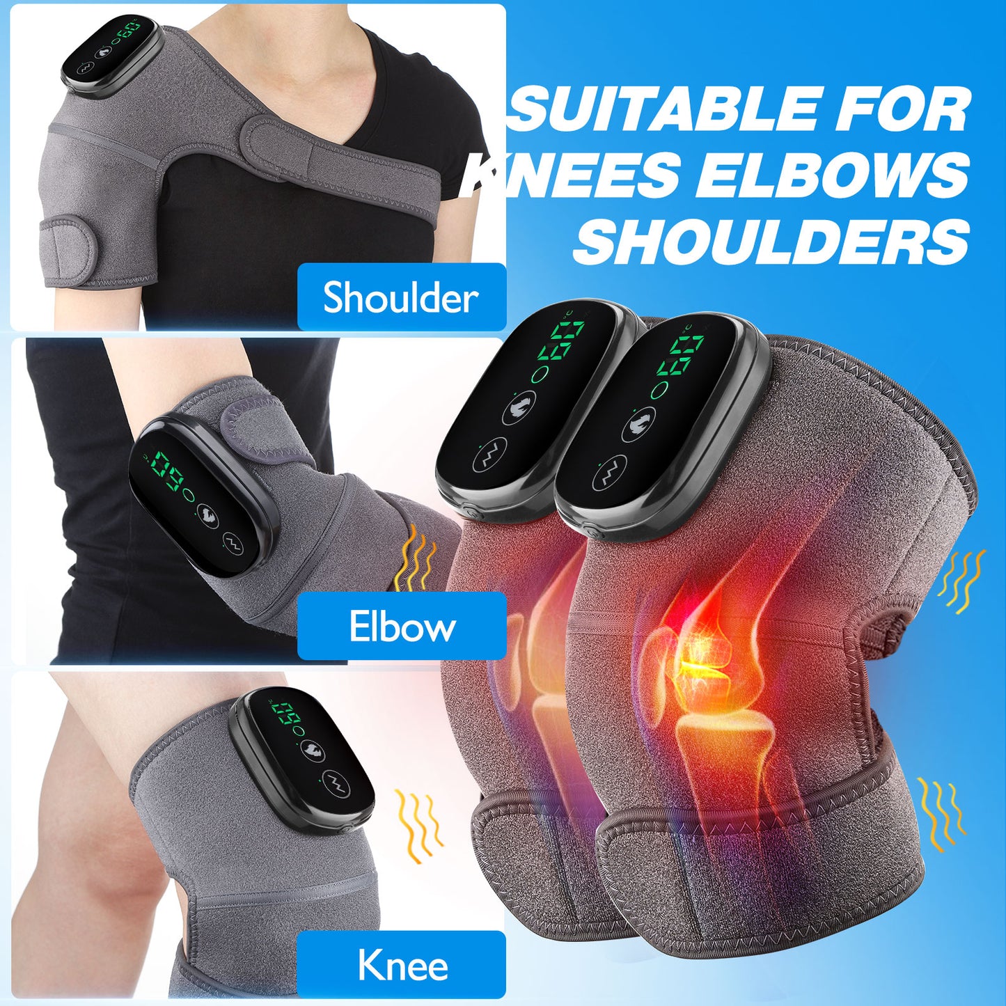 Cordless Thermal Massager for Knee, Elbow and Shoulder