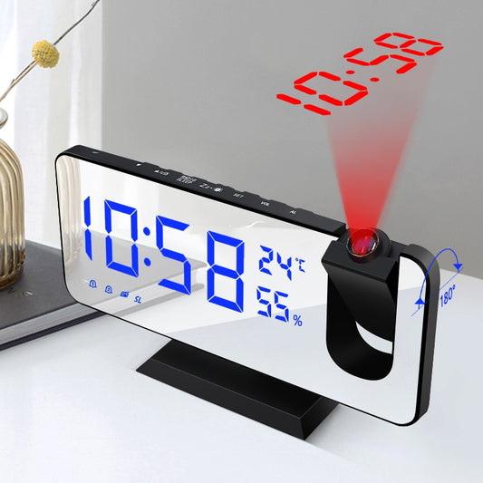 LED Digital Alarm Clock with Projector