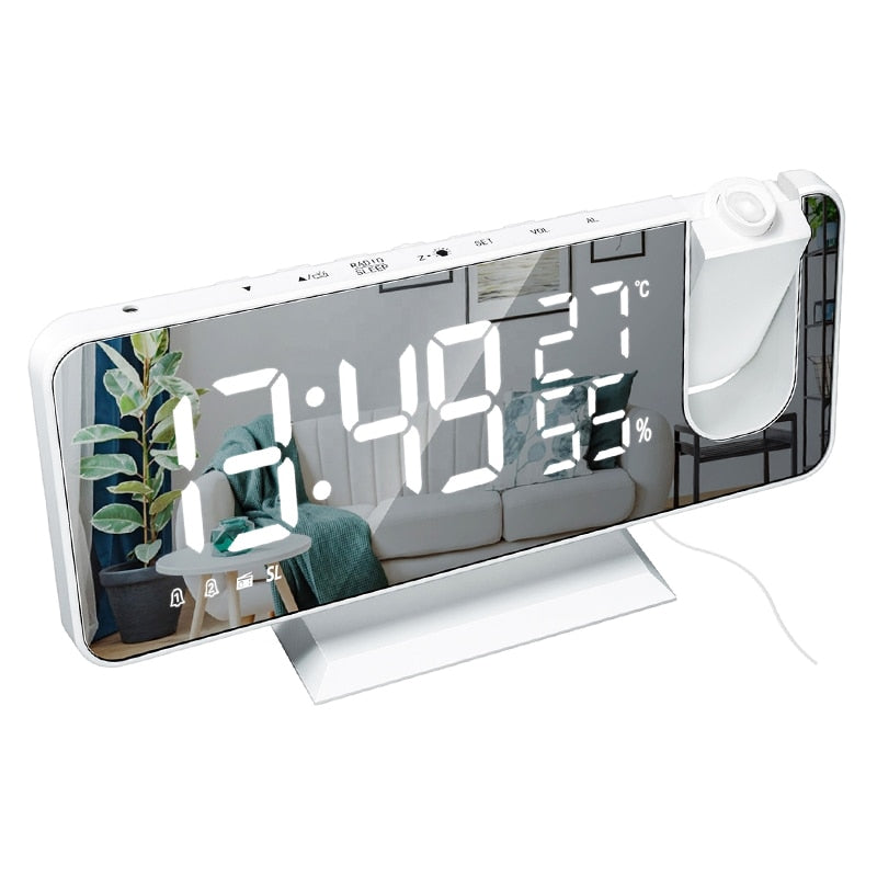 LED Digital Alarm Clock with Projector