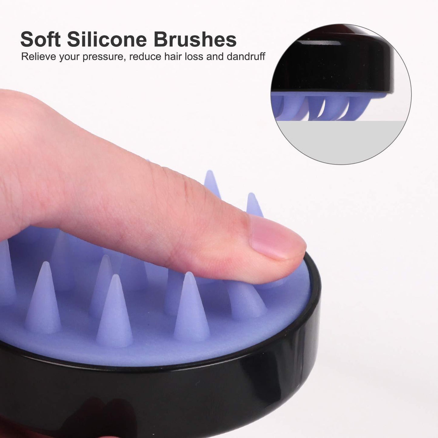 Hair Shampoo Brush with Soft Silicone Scalp Massager