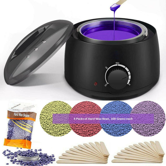 Hot Wax Warmer Hair Removal Depilatory Waxing Kit