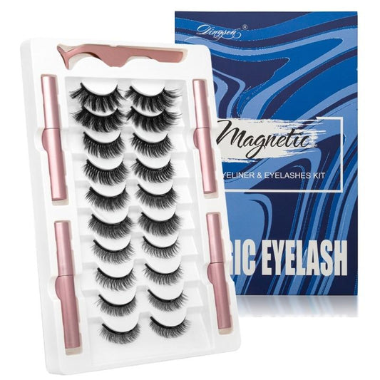 10 Pairs Magnetic Eyelashes Set