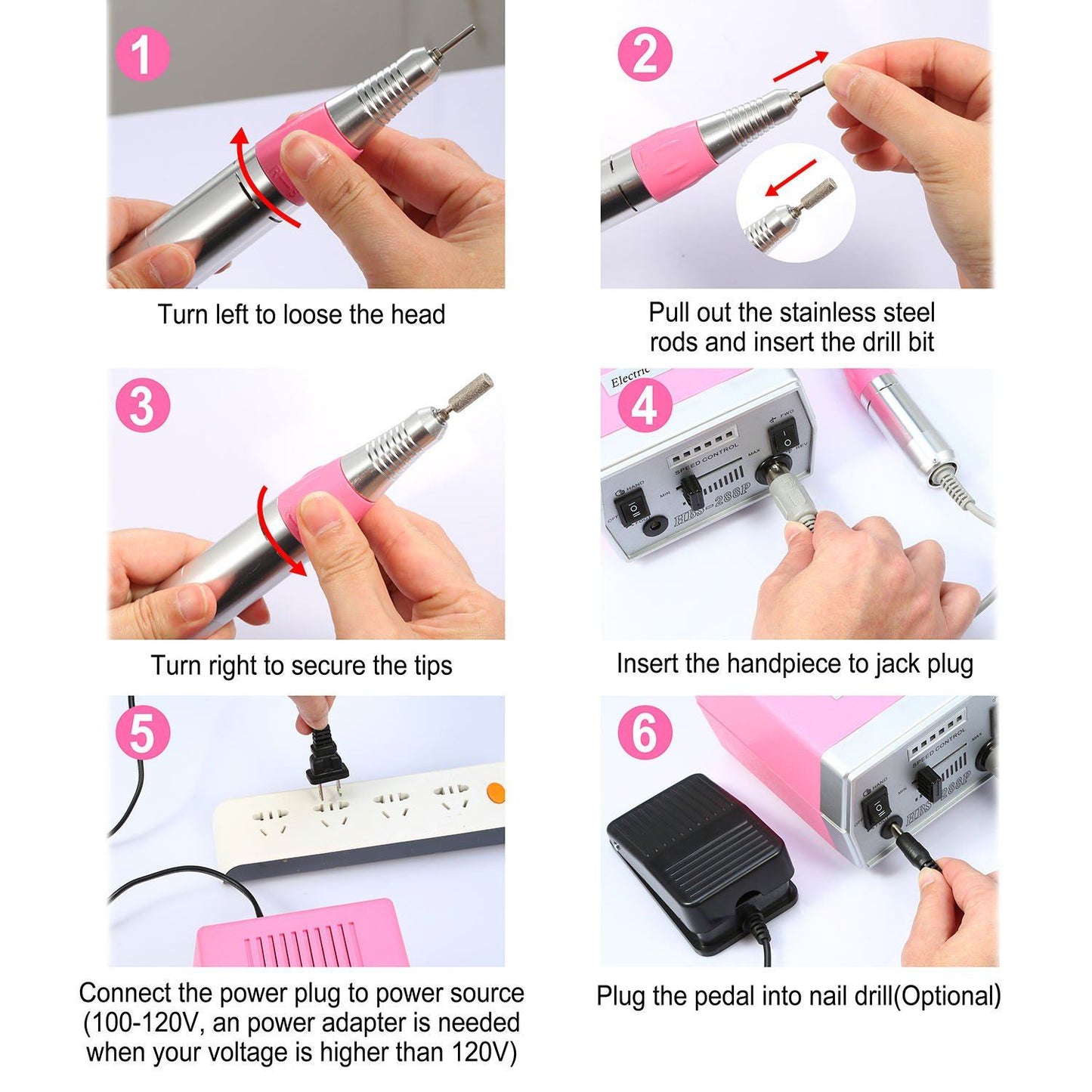 Professional Acrylic Nail Drill Machine