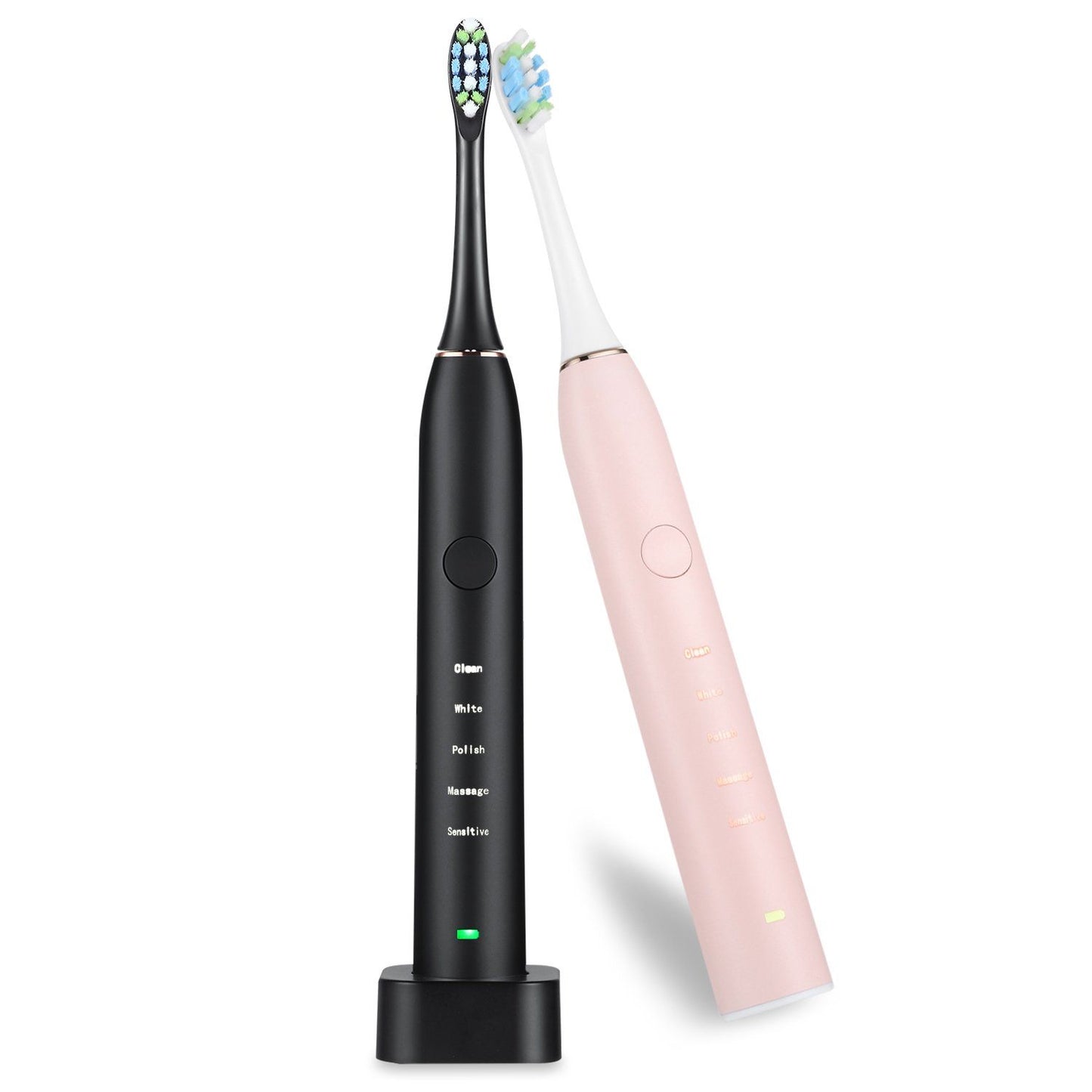 Sonic Electric Toothbrush For Adults Magnetic Charging Waterproof IPX7 Replacement Heads Set