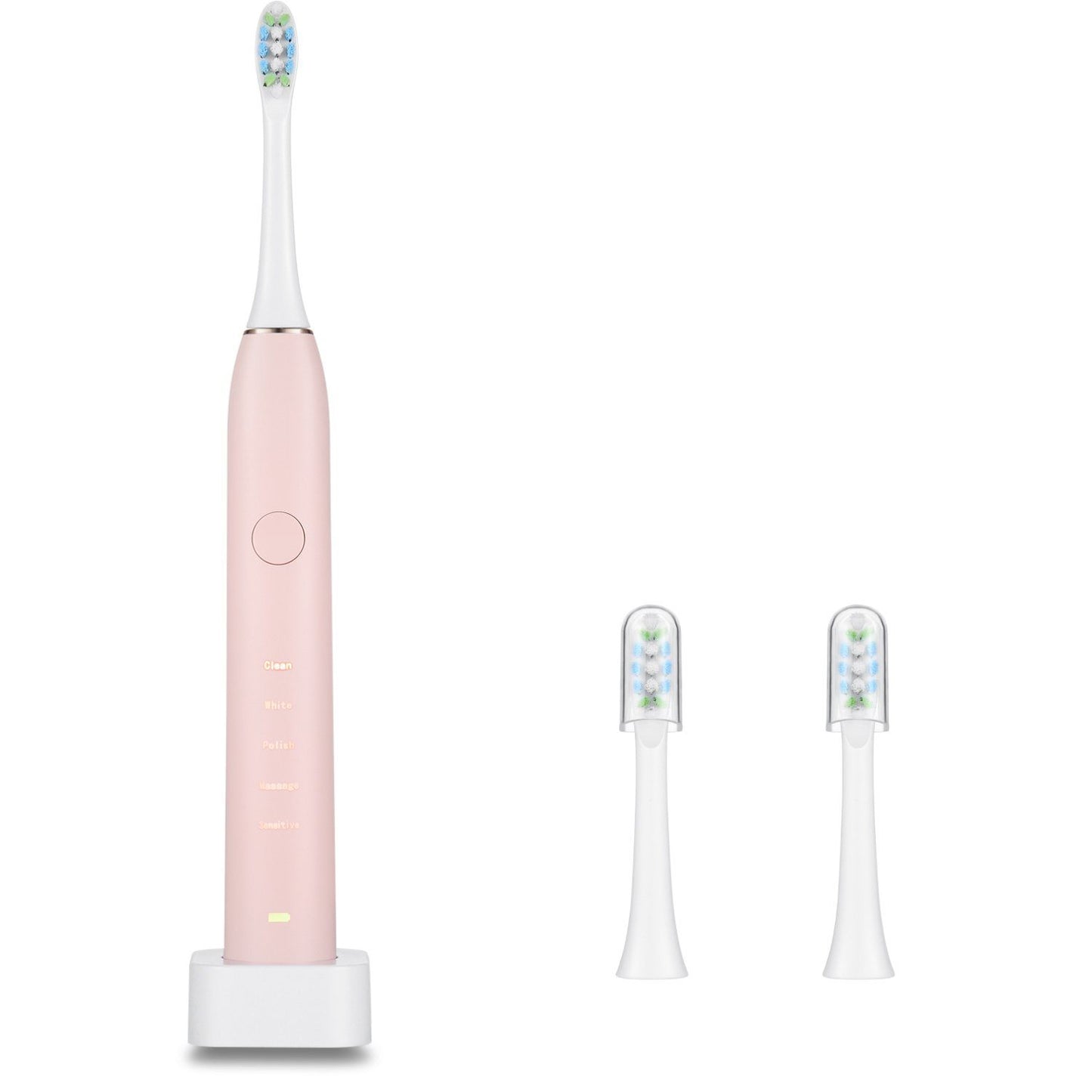 Sonic Electric Toothbrush For Adults Magnetic Charging Waterproof IPX7 Replacement Heads Set.