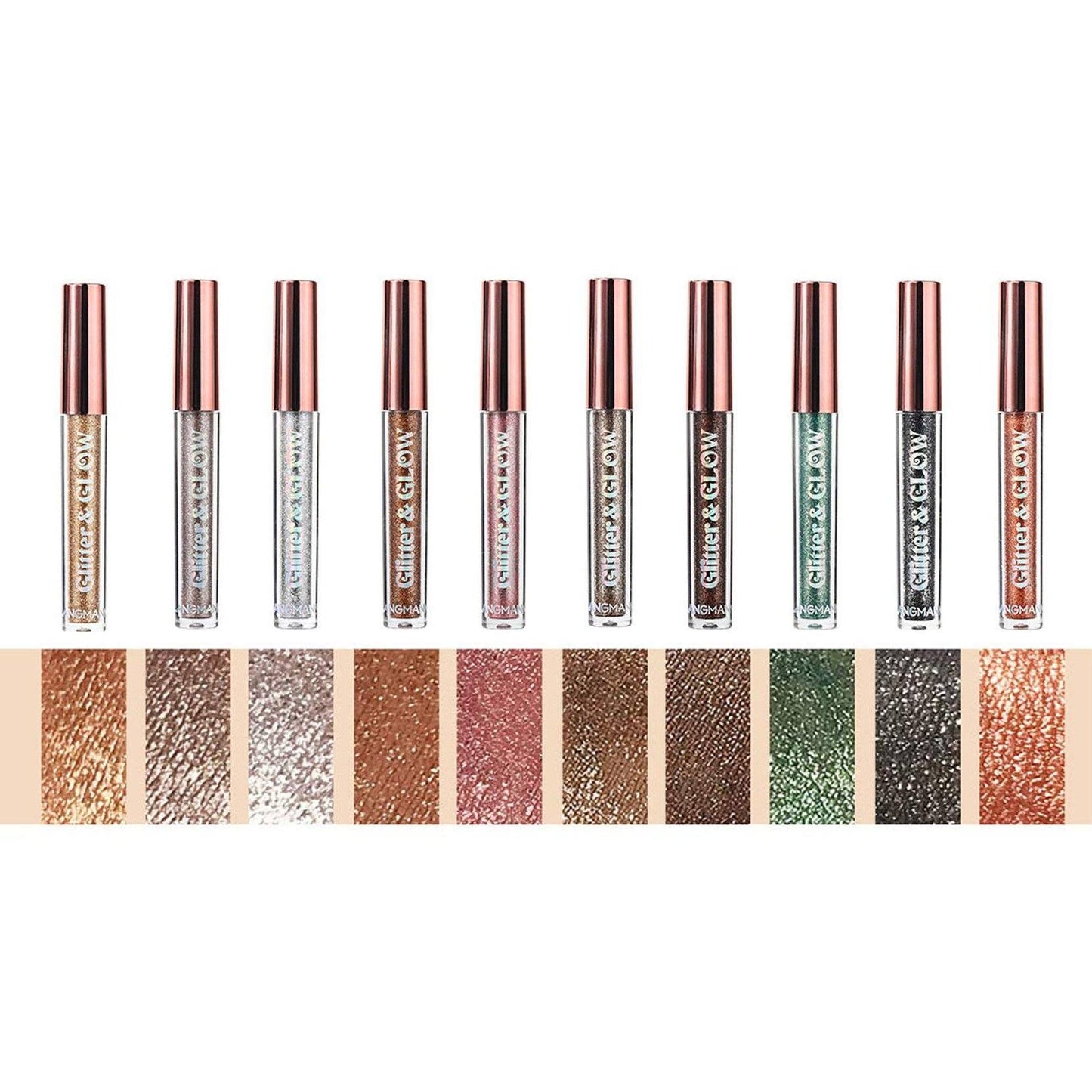 Waterproof Liquid Eyeshadow Set and Metallic Glitter